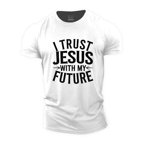 Men's I Trust Jesus With My Future Cotton T-Shirt